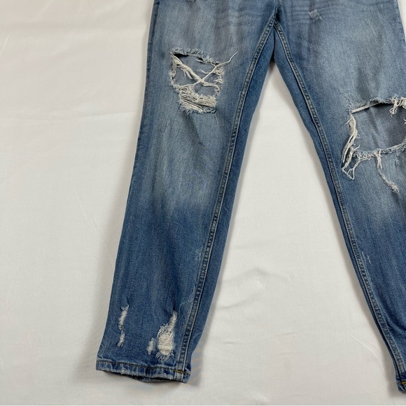 Zara Woman Premium Denim Collection Distressed Ripped Blue Jeans Women’s USA- 8 - Picture 4 of 16
